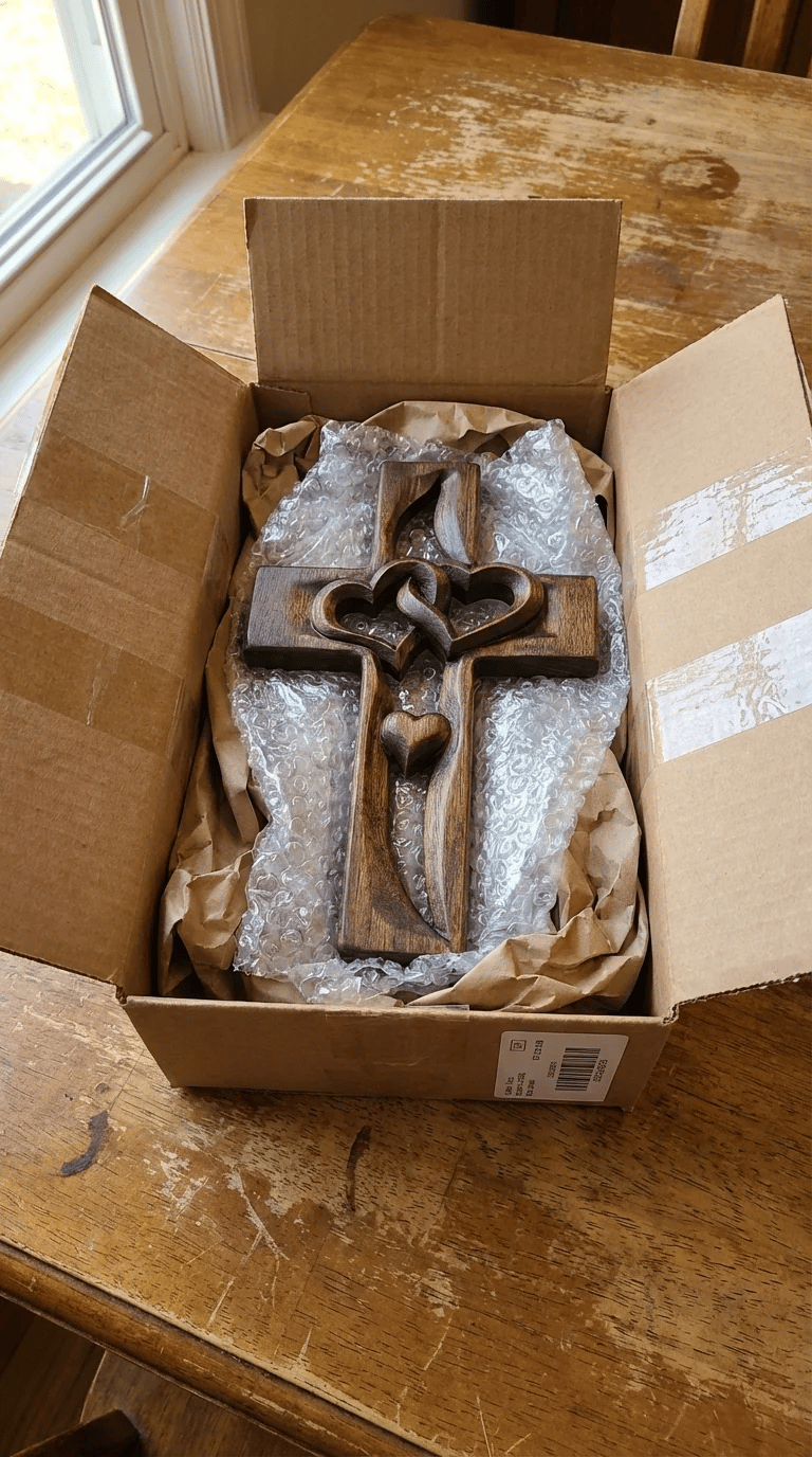 🔥Last Day 50% OFF ✝️Handcrafted Two Heart Cross