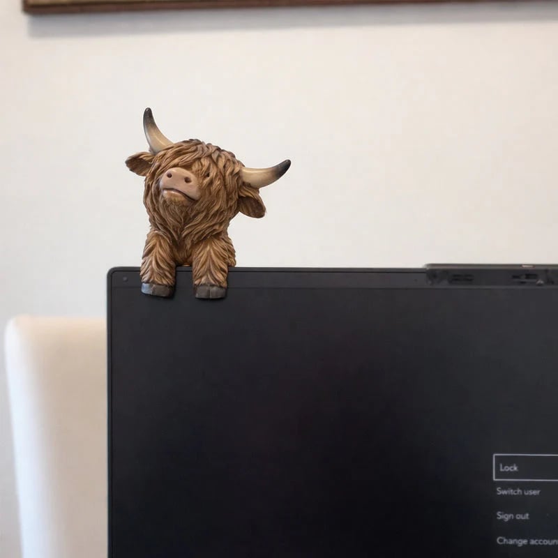 🐂Handcrafted Highland Cow Decoration✨Cute Farm Friend • Versatile Decor • Perfect Car & Desk Companion