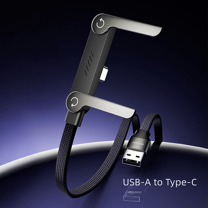 ⚡🔥 2-in-1 Invisible Holder Charger Cable - 240W Fast Charging Cord with Built-In Phone Stand