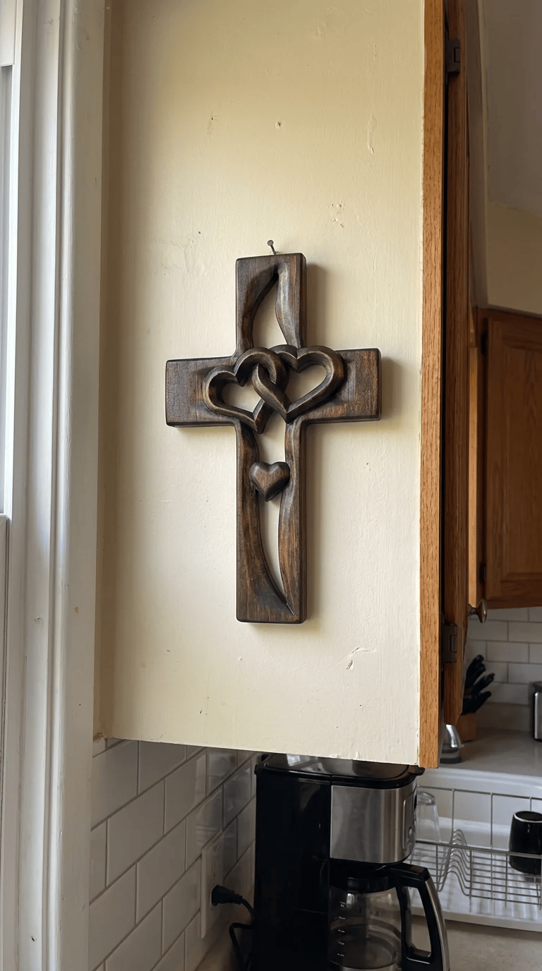 🔥Last Day 50% OFF ✝️Handcrafted Two Heart Cross