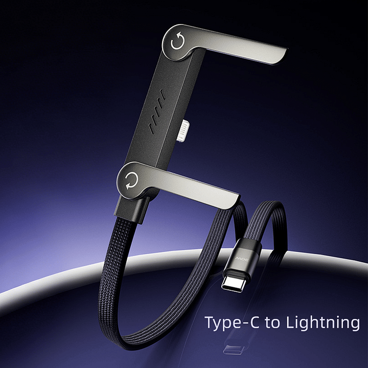 ⚡🔥 2-in-1 Invisible Holder Charger Cable - 240W Fast Charging Cord with Built-In Phone Stand